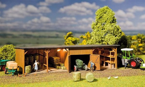 Faller Heuballenlager mit Werkstatt, Bauernhof, 1:87 (Spur H0) - Bild 1