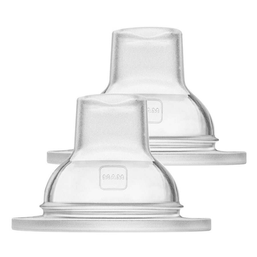 MAM Trinkschnabel 2er Pack Ultra Soft aus Silikon für Flaschen und Trainer, BPA-frei, transparent - Bild 1