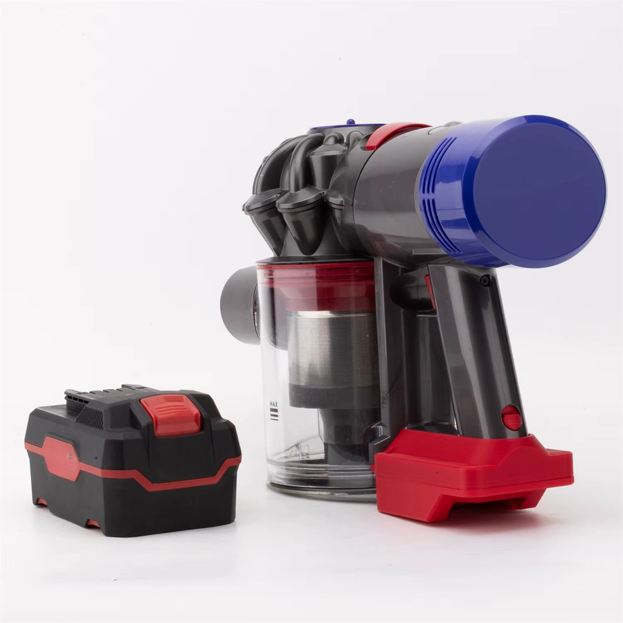 Batterieadapter für Parkside X20V TEAM Li-Ionen-Akkus zur Nutzung mit Dyson V7 und V8 Staubsaugern, Farbe: Rot - Bild 3
