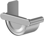 Sarei Dachentwässerung Endstück halbrund aus Aluminium in Beige - Bild 1