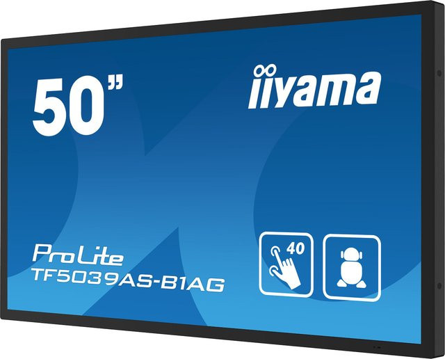 iiyama ProLite TF5039AS-B1AG 4K UHD Touchmonitor mit Android, 125,7 cm (49,5 Zoll), Black - Bild 1