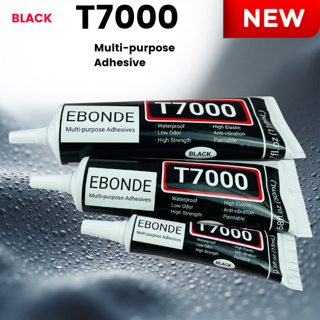 EBONDE T7000 Reparaturkleber Schwarz für Handy und Tablet mit feiner Nadel - Bild 1
