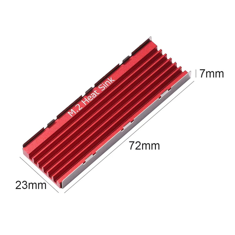 Ninth World M.2 2280 NVMe SSD Kühler aus Aluminium in Silber mit Wärmeleitpad für Desktop PC und PS5 - Bild 5