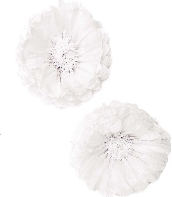 Rico Design Seidenpapierblumen in Weiß, 2 Stück, Höhe: 40 cm - Bild 1