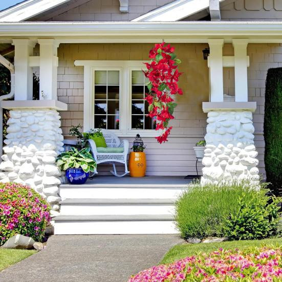 2er Set Hängende Künstliche Bougainvillea Speetabilis UV-Beständig für Garten und Innenbereich - Bild 3