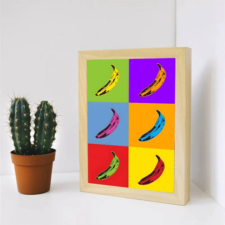 Trendy Art Andy Warhol Poster Leinwand Malerei in Mehrfarbig, Modernes Abstract Wandbild für Wohnzimmer und Schlafzimmer, B/H: 20 x 20 cm - Bild 6