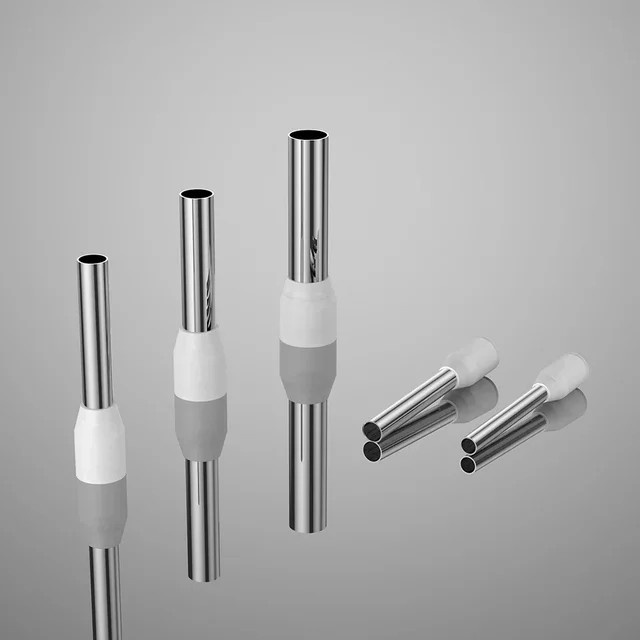 Viborg Audio Crimp-Anschlusskabel-Endhülsen aus reinem Kupfer, rhodiniert, Farbe: Silber - Bild 1