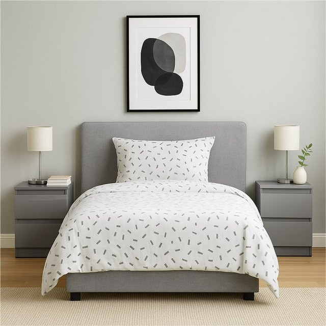 HTI-Living Nachtschrank Kenji Modern Hochglanz Grau 2er-Set - Bild 1