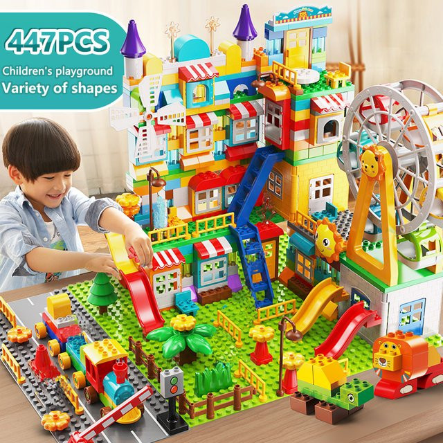 KACUU Marmor Rennen Bausteine Set mit Trichter und Rutsche, 178 Teile, Mehrfarbig, Pädagogisches DIY Spielzeug für Kinder - Bild 1