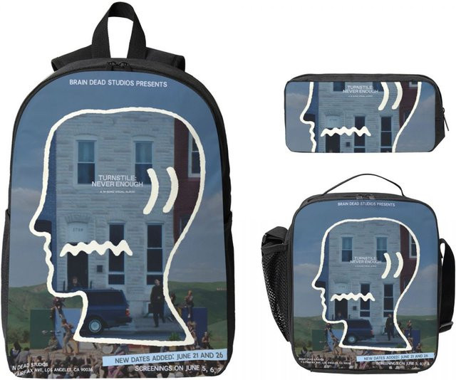 Fancy Style Studio Turnstile Never Enough Album 2025 Schultaschen-Set für Kinder mit Rucksack, Stifteetui und Brotdose, Blau - Bild 1