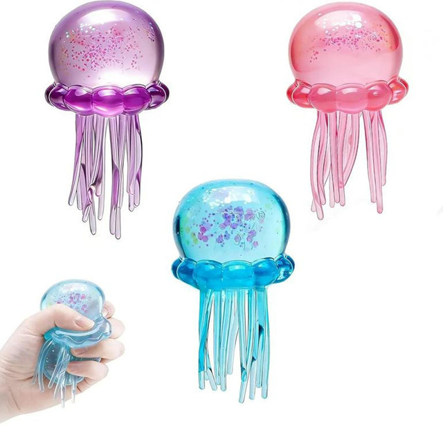 Bandai Quallen-Quetschspielzeug, pink, multicolour - Bild 1