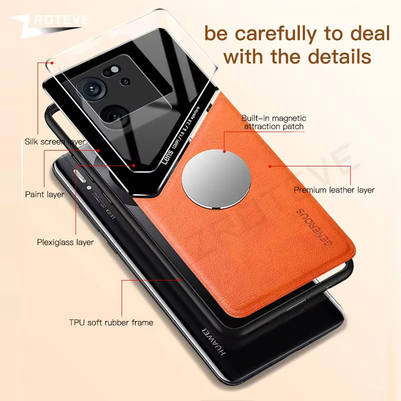Zroteve Magnetische Schutzhülle aus PU Leder und hartem PC für Xiaomi Mi 13T Pro und Xiaomi Mi 13T 5G in Grün - Bild 2