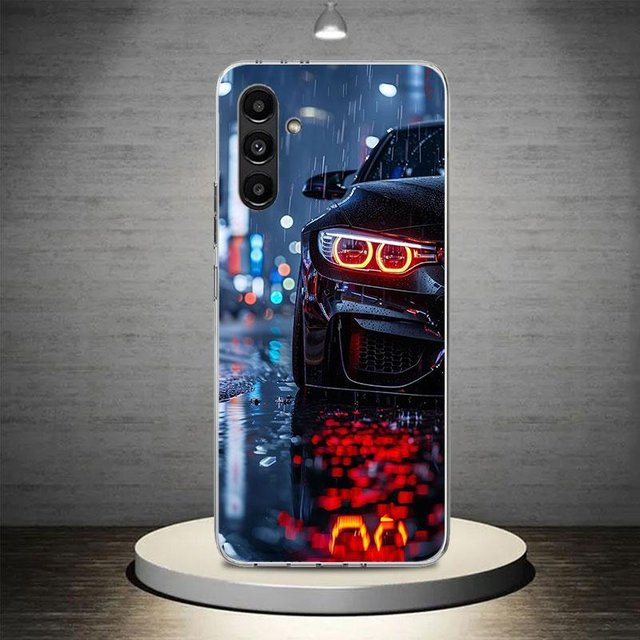 B-BMW Sport Handyhülle Cover in Schwarz Weiß für Samsung Galaxy A-Serie (A03s, A13, A14, A15, A16, A17, A23, A24, A25, A33, A34, A35, A36, A53, A54, A55, A56) - Bild 1