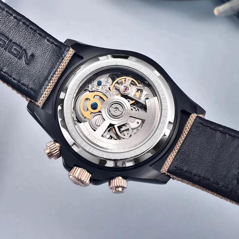 PAGANI DESIGN Chronograph, Automatik, Edelstahl, Regenbogen Lünette, 40 mm, Herren - Bild 6