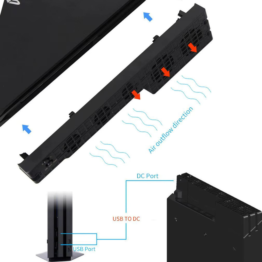Sony Kühlhalter für PS4, PS4 Pro und PS4 Slim in Schwarz - Bild 3