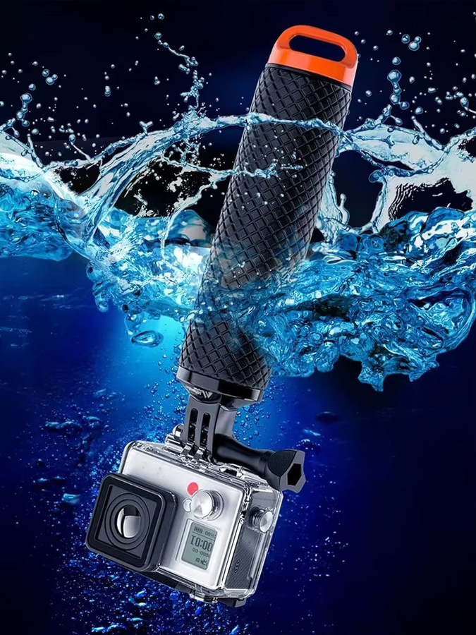 Float Handle Mount Schwimmender Handgriff für GoPro, DJI OSMO Action und andere Action-Kameras in Schwarz - Bild 4