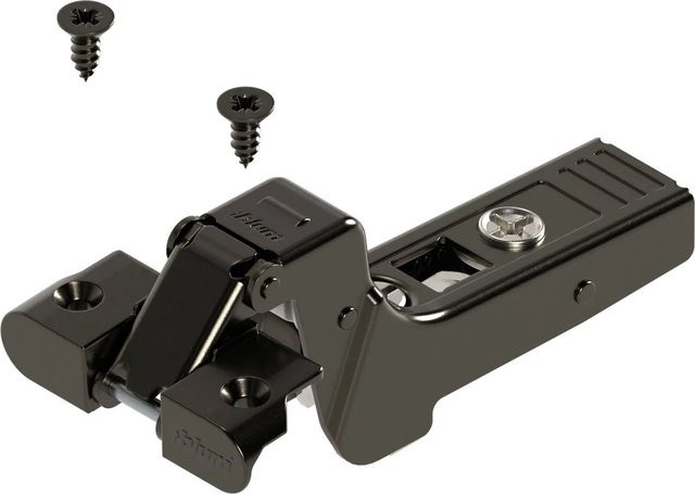 Blum Alurahmenscharnier Clip top Onyx 95 Grad 18 mm Gekröpft mit Feder und Schrauben - Bild 1