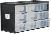 Stanley Kleinteilemagazin mit 9 Schubladen, Schwarz und Transparent, B/H/T: 36,5 x 21,3 x 15,5 cm - Bild 1