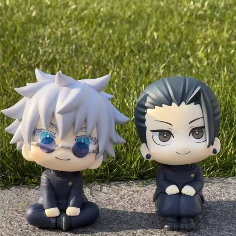 Bandai Jujutsu Kaisen Mini-Figuren Satoru Gojo und Geto Suguru Q-Version Anime-Modelle aus Kunststoff, mehrfarbig, Höhe: 10 cm - Bild 1