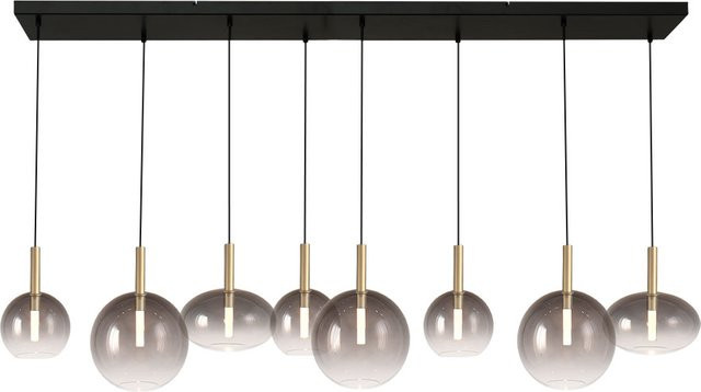Masterlight Lido LED-Pendelleuchte 8-flammig in Gold und Rauchglas mit verschiedenen Glasformen - Bild 1