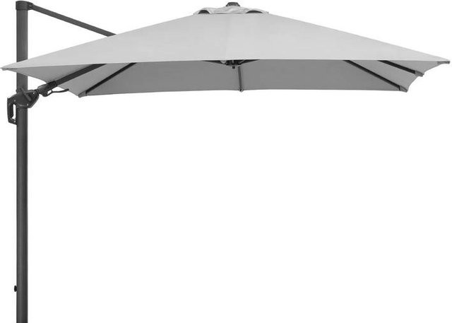 Schneider Rhodos Twist Ampelschirm in Silbergrau, quadratisch, B/T: 300 x 300 cm - Bild 1