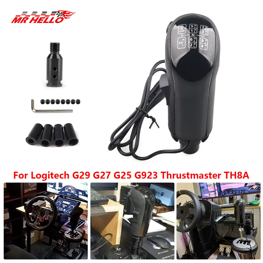 USB-Schaltknauf Simulator für Logitech G923 G29 G27 G25 und TH8A in Schwarz für ETS2 und ATS - Bild 2