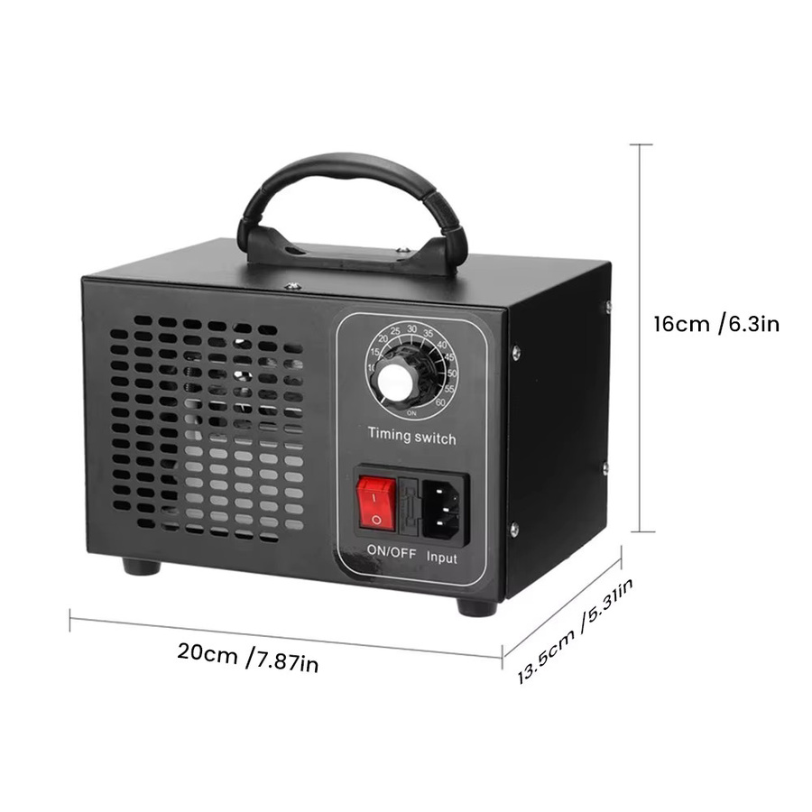 HGTUGO Ozongenerator Luftreiniger zur Desinfektion und Sterilisation in Schwarz aus Metall mit 60000 mg Ozonleistung - Bild 5