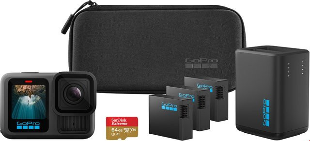 GoPro HERO13 Black Action-Cam Extra-Power-Bundle in Schwarz - Bild 1