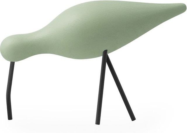 Normann Copenhagen Shorebird Deko-Figur in Grün aus Holz - Bild 1