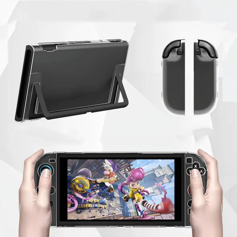 Transparente PC+TPU Schutzhülle für Nintendo Switch 2 Joycon mit geteiltem Design - Bild 2
