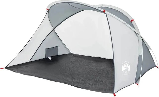 vidaXL Strandzelt für 2 Personen Grau Pop-Up Wasserdicht aus Polyester B/T/H: 190 x 115 x 190 cm - Bild 1