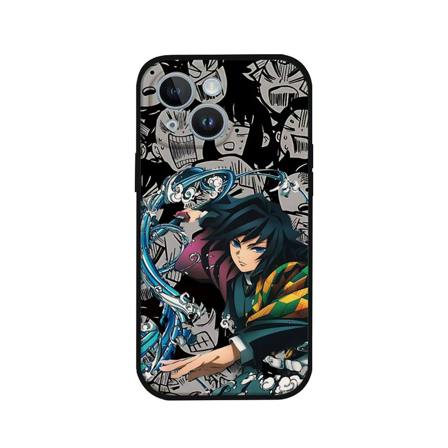 Anime D-Demon Slayers Handyhülle in Schwarz passend für iPhone 17, 16, 15, 14, 13, 11 Pro Max, Plus, X, XR, XS Max und 13 Mini - Bild 7