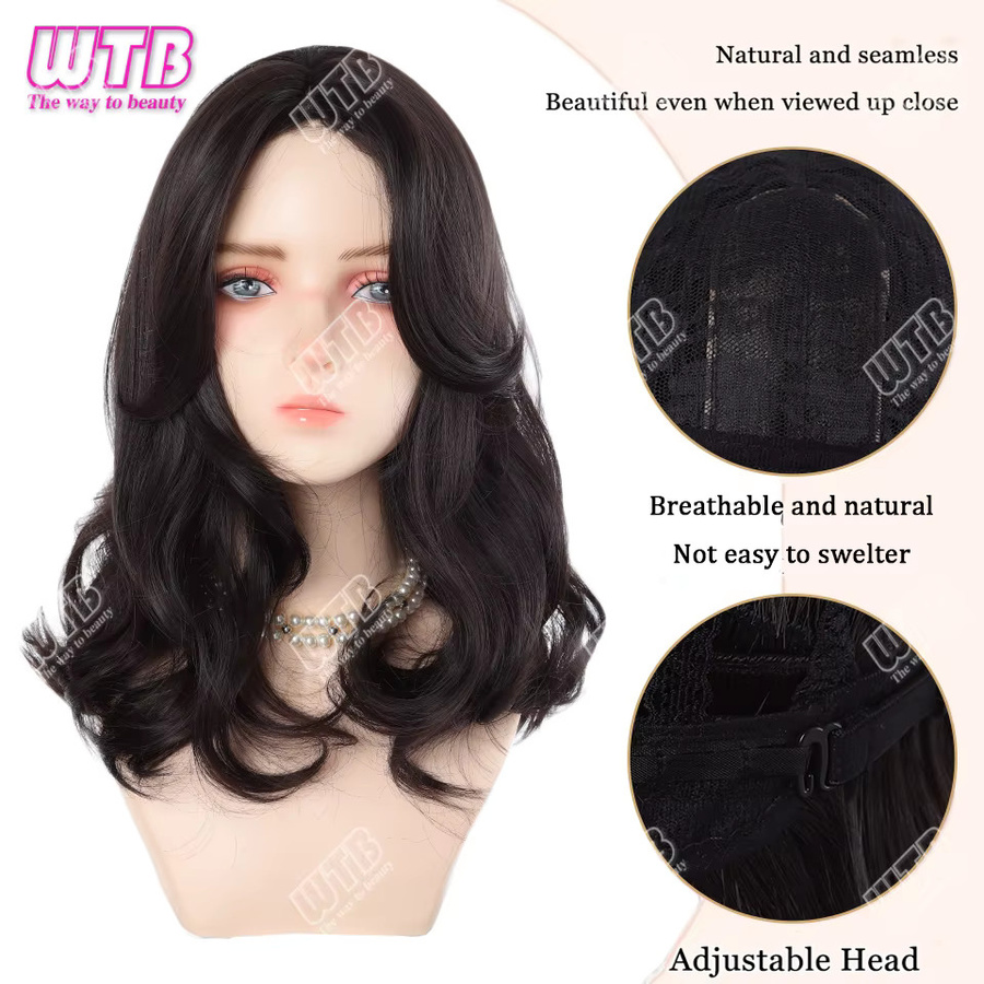 WTB Perücke, kurze gewellte Bob-Perücke, schwarz, Damen - Bild 2