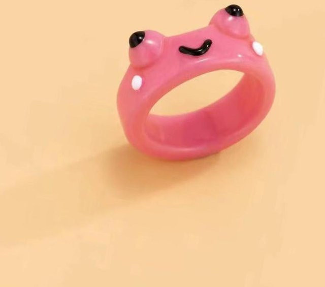 Ring, Frosch, pink, Damen, Mädchen - Bild 1