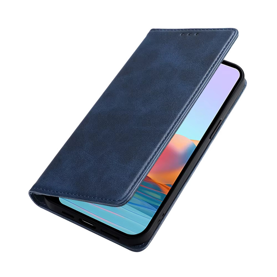 Retro Leder-Flipcase mit Magnetverschluss für Xiaomi Redmi Note 10 Pro Serie in Schwarz und Blau - Bild 4