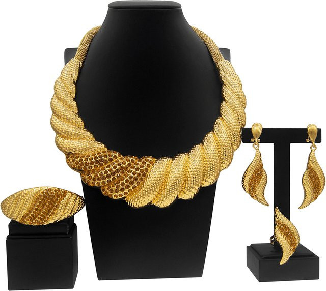 SYHOL Schmuckset, vergoldet, Gold, Damen - Bild 1