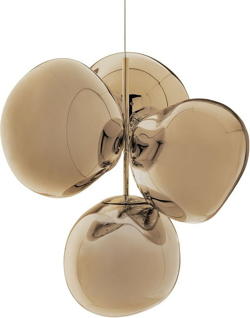 Tom Dixon Melt Chandelier Small LED-Pendelleuchte in Bronze mit warmweißem Licht (3000K) - Bild 1