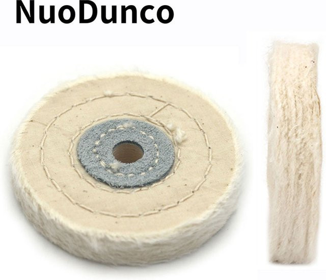 NuoDunco Baumwolltuch Polierscheibe mit 10 mm Loch, Durchmesser: 75 mm, Polierpad für Metall, Holz und Schmuck - Bild 1