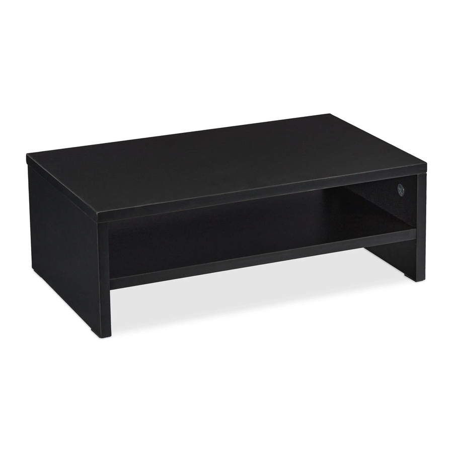 Relaxdays Monitorständer aus Spanplatte in Schwarz, rutschfest, B/T/H: 40 x 23,5 x 14 cm - Bild 2