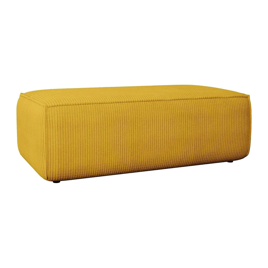Vente-unique Sitzhocker Amelia Gelb Cord Durchmesser: 102 cm - Bild 2