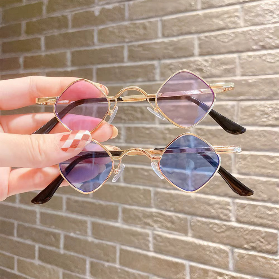 Sonnenbrille Kinder, Metall, Quadratisch, Vollrand, Gold - Bild 1