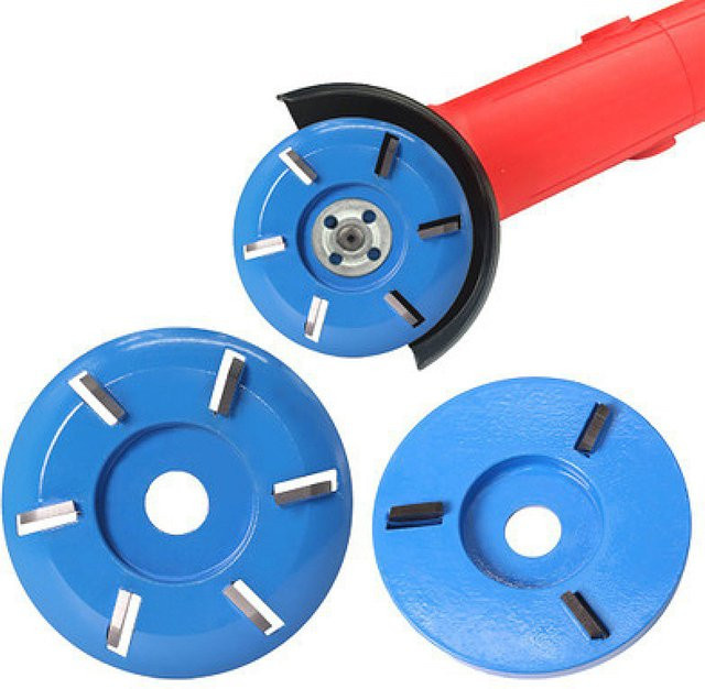 Holzbearbeitungs Fräser Turbo Carving Disc mit sechs Zähnen, Durchmesser: 90 mm, Bohrung: 16 mm, Farbe: Blau - Bild 1