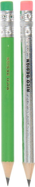 Rico Design Paper Poetry Mini-Bleistiftset aus Holz in Grün/Silber - Bild 1