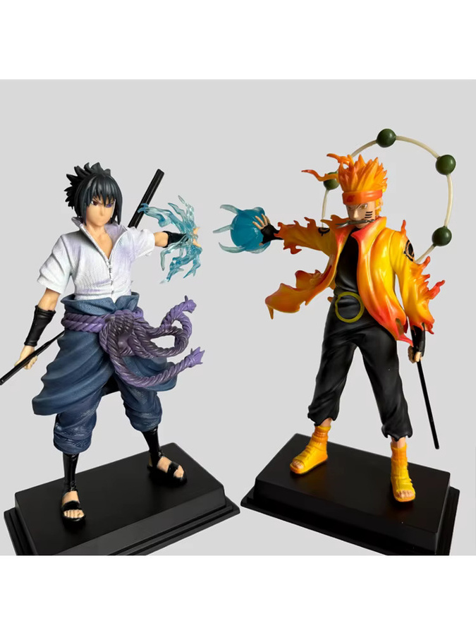 Bandai Naruto Shippuden AK Uzumaki Naruto Uchiha Sasuke, Actionfigur, 22cm - Bild 5