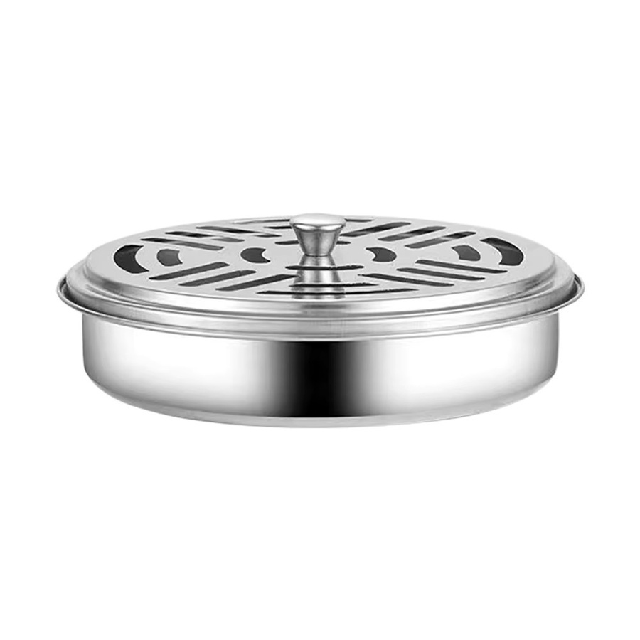 WYMECT Mückenspulenhalter aus Edelstahl mit Abdeckung in Silber - Bild 2