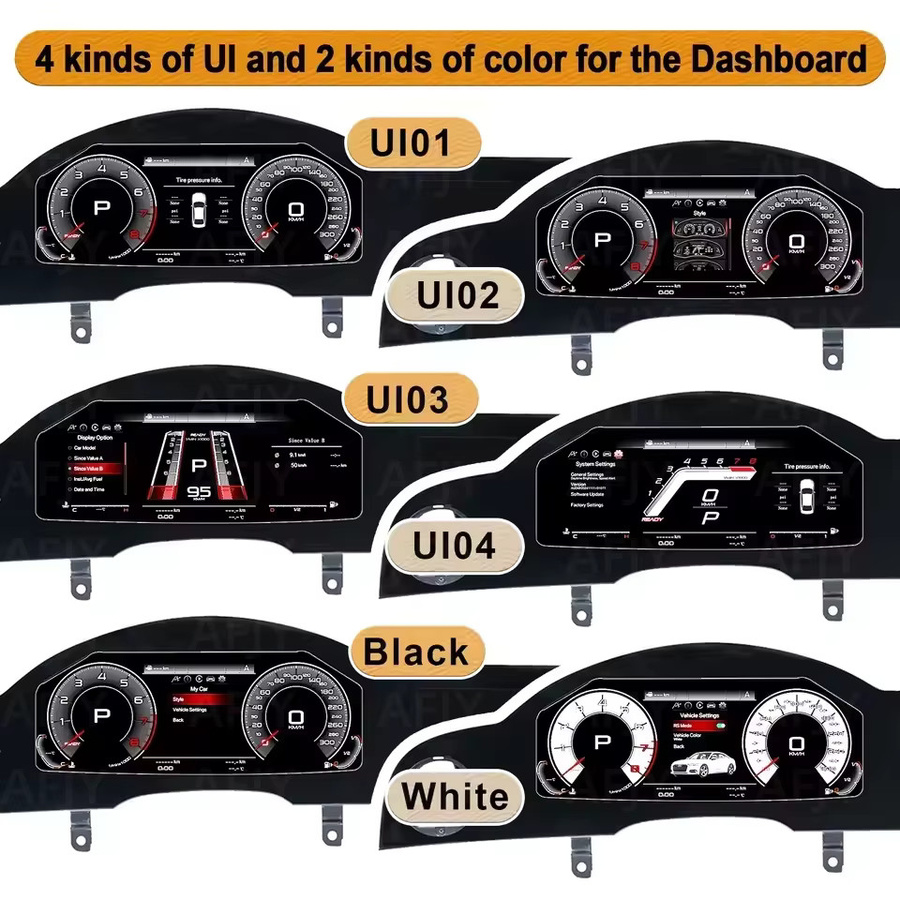 YANFU Digitales Instrumentenpanel für Audi A6 A6L C6 4F (2005-2012) mit Android Radio, GPS Navigation, Multimedia und drahtlosem CarPlay in Schwarz, 10,25 Zoll - Bild 5