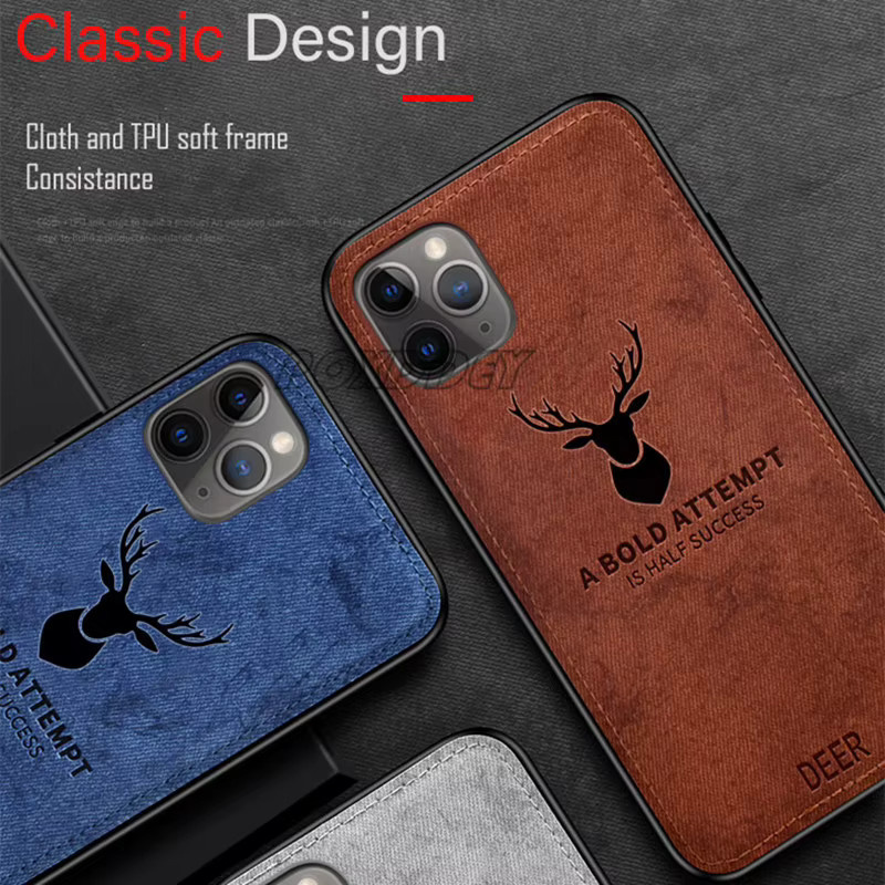 Vintage Deer Logo Handyhülle mit Lanyard für Xiaomi Mi 14 13 12 11 10 13T 12T 11T 10T Lite Poco X3 F3 F4 F5 X6 Pro in Blau - Bild 3