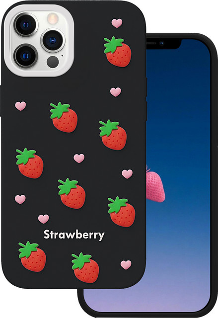 Apple iPhone 17 Pro Hülle OEM in Schwarz Strawberry - Bild 1