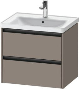 Duravit Waschtischunterschrank Ketho.2 in Matt Anthrazit, wandhängend mit 2 Schubladen, B/T: 63,4 x 45,5 cm - Bild 1