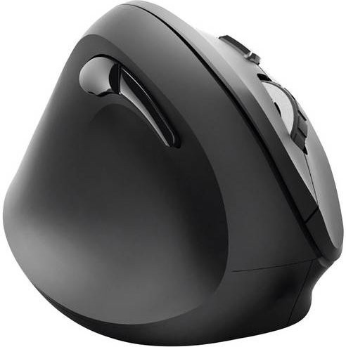 Hama EMW-500L Ergonomische Funkmaus für Linkshänder, Optisch, 6 Tasten, Schwarz - Bild 1